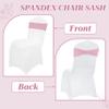 MDS Pack of 150 Spandex Chair Sashes Bows Universal fits Elastic Stretch Chair Bands Ties with Buckle Slider Bow for Wedding Decoration Spandex Slider Sashes Bow - Pink view 4