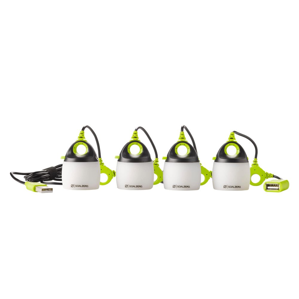 Goal Zero Light-A-Life Mini Chainable LED Lights, 4 Pack, with Color Shades