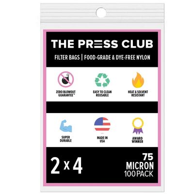 75 Micron | Premium Nylon Tea Filter Bags | 2" x 4" | 100 Pack