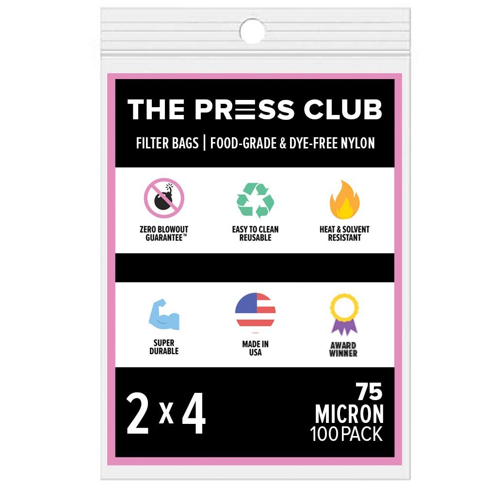 75 Micron | Premium Nylon Tea Filter Bags | 2" x 4" | 100 Pack