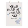 LifeSong Milestones Baptism Christening Gifts for Baby Boys and Girls Decor Sign Gift Son Daughter Godchild Godson Goddaughter Child 1st Holy Communion 8"x12" (You are Rope) view 1