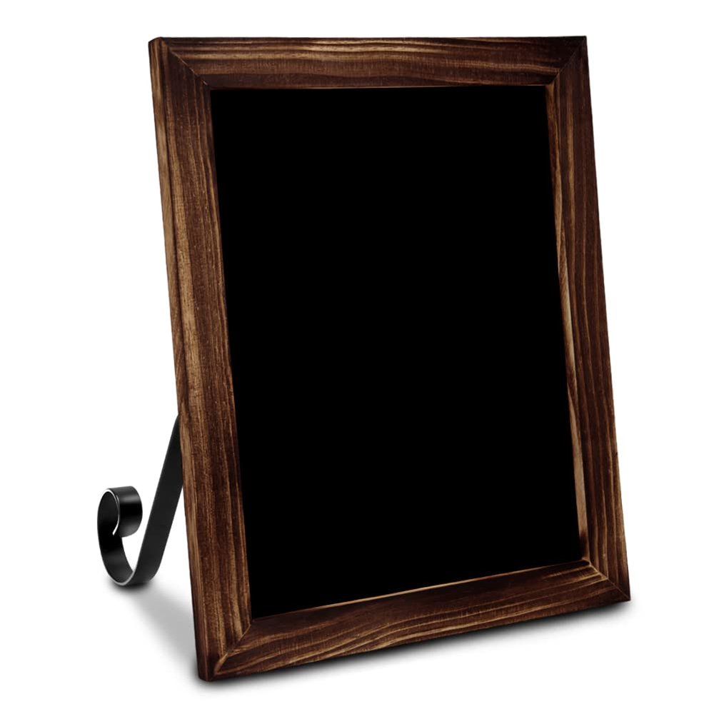 TenXVI Designs 11"x13" Magnetic Chalkboard Sign - Remove Legs to Vertically or Horizontally Hang or Stand - Perfect for Kitchen Countertop, Tabletops, Weddings, Home Decor - Rustic Brown