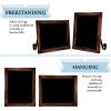 TenXVI Designs 11"x13" Magnetic Chalkboard Sign - Remove Legs to Vertically or Horizontally Hang or Stand - Perfect for Kitchen Countertop, Tabletops, Weddings, Home Decor - Rustic Brown view 2
