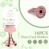 Urban Deco 16PK Table Number Holders Place Card Holders 1.7 Inch Table Card Holders Steel Card Holders for Photos, Food Signs, Memo Notes, Weddings, Restaurants, Birthdays(Rose Gold) view 2