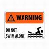Warning Do Not Swim Alone Activity Sign Pool Signs Sign Unique Tin Metal Sign Warning Sign Wall Decor Street Sign 8x12 by LoMall view 1