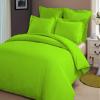 HR Luxury Linen Duvet Cover with Zipper Closure 1pc Duvet Cover Full/Queen (88" x 88") Size with Corner Ties, 100% Cotton 400 Thread Count (Full/Queen, Parrot Green Solid) view 1