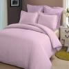 HR Luxury Linen Duvet Cover with Zipper Closure 1pc Duvet Cover Full/Queen (88" x 88") Size with Corner Ties, 100% Cotton 400 Thread Count (Full/Queen, Pink Solid) view 1