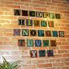 Isaric Decorative tin Sign Letters,12 X 12 Inch,Hanging Wall 26 Letters Metal Alphabet Wall Letter for Home, Bedroom, Bar, Wall Decor view 3
