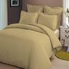 LINEN CLUB BEDDING Duvet Cover Set with Zipper Closure 3pc Duvet Cover Set Twin/Twin XL (68" x 90") Size with Corner Ties, 100% Cotton 400 Thread Count (Twin/Twin XL, Taupe Solid) view 1