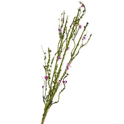 Factory Direct Craft Purple Artificial Blossom and Mossy Twig Spray