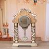 CLOCKZHJI Retro Desk Clock and Table Clock Retro Table Clock,European Retro Mantel/Mantle Rhythm Resin Quartz Clock Living Room Desk Shelf Clocks Shelf Clock (Color : Bronze) view 3