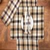 C&F Home Dunmore Plaid Cocoa Single Placemat Checkered Cotton Fall Harvest Autumn Thanksgiving Halloween Table Mat Kitchen Dining Table Decor Decoration 13" x 19" Dunmore Cocoa Brown view 2