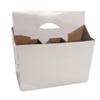 6 Pack Beer Bottle Cardboard Holder for 12 oz Beer/Soda | Cardboard Holds 6 Bottles Carrier | by C-Store Packaging (Pack of 50) (White-50pk) view 1