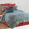 C&F Home Madison Adriatic Floral Medallion Full/Queen Machine Washable Reversible Queen Cotton Quilt Set Full/Queen 3 Piece Set Blue view 2