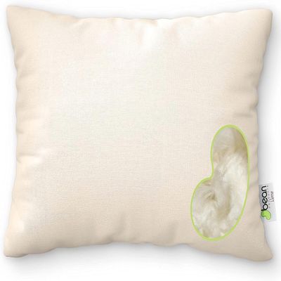 Bean Products Travel Pillow with Pillowcase - Organic Kapok Filled Soft Neck Pillow with Organic Cotton Surface - Hypoallergenic and Breathable Pillowcase with Zipper - Made in The USA, 13" x 18"