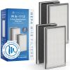 Medify MA-112 Genuine Replacement Filter Set for Allergens, Smoke, Wildfires, Dust, Odors, Pollen, Pet Dander | 3 in 1 with Pre-filter, HEPA H13 and Activated Carbon | Removal to 0.1 Microns | 1-Pack view 1