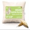 Bean Products Japanese Organic Kapok Pillow + Natural Org Case - 14" x 20" - Organic Cotton Zippered Shell - Made in USA view 1