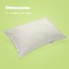 Bean Products Japanese Organic Kapok Pillow + Natural Org Case - 14" x 20" - Organic Cotton Zippered Shell - Made in USA view 3