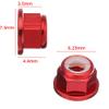 ShineBear 10Pcs/Set M3AN7 M33mm Aluminum Alloy Flange Nylon Self-Locking Nut for FPV RC Multi-Color Blue Red Purple Pink Orange Green - (Color: Red) view 3