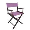 Gold Medal Commercial 18" Table Height Walnut Frame Directors Chair - Light Pink view 1