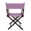 Gold Medal Commercial 18" Table Height Walnut Frame Directors Chair - Light Pink view 3
