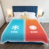 SMN Kmforte Microfiber Dual Zone Comforter, His and Hers Blankets for Couples, Cool & Warm Two Temperature Comforter, Alternative Down Duvet Insert, Wedding Gift (White, King) view 1
