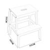 Portable Step Stool for Adults Kids |Household Wooden Ladder Stool|Multifunctional Flower Rack Shoe Bench,100 kg Capacity view 2