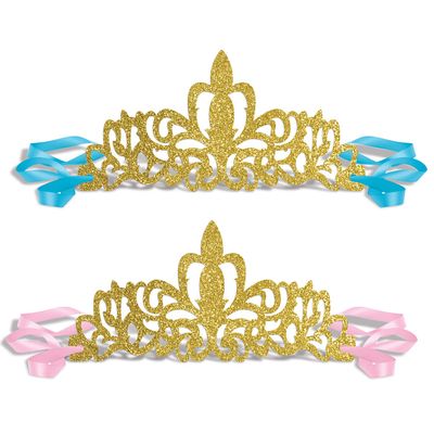 Beistle 60663 Glittered Princess Tiaras - Pack of 12