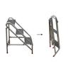 Portable Folding 3-Step Ladder Stool Multifunctional Household Staircase Flower Stand Storage Shelf Heavy Duty Steel,100 kg Capacity view 4