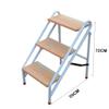 3 Step Folding Ladder Stool Multifunctional Household Portable Step Stool for Kitchen Stool Caravan Home Garden Tool DIY - White view 2