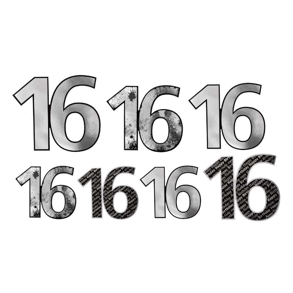 16" Foil Cutouts, 7 Pieces