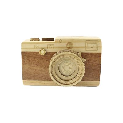 3D Camera Style Music Box Wooden Home Desktop Table Decoration Ornament Valentine's Day Birthday Gift