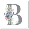 The Oliver Gal Artist Co. Typography and Quotes Wall Art Canvas Prints 'Succulent Monogram B' Home Dcor, 30" x 30", Gray, White view 1