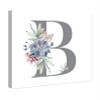 The Oliver Gal Artist Co. Typography and Quotes Wall Art Canvas Prints 'Succulent Monogram B' Home Dcor, 30" x 30", Gray, White view 2