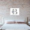 The Oliver Gal Artist Co. Typography and Quotes Wall Art Canvas Prints 'Succulent Monogram B' Home Dcor, 30" x 30", Gray, White view 4