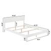 AFI, Orlando Queen Foundation Bed with Attachable USB Charger, White view 2