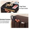 5 Pockets TV Remote Control Holder Couch Sofa Tray Armrest Organiser Oxford Chair Couch Caddy Sofa Armrest Bag Bedside Storage Hanging Organiser for Magazine Books Snack Mobile DVD Cellphone Drinker view 4