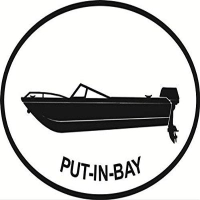 DG Graphics Magnet Put-in-Bay Power Boat Euro Oval Magnet Car Auto Fridge Locker Metal 5"
