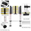 Hediy Aluminum Telescopic Extension Straight Ladder (3.2M/10.5 ft Telescopic) EN131 Certified 330 lb Load Capacity view 2
