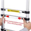 Hediy Aluminum Telescopic Extension Straight Ladder (3.2M/10.5 ft Telescopic) EN131 Certified 330 lb Load Capacity view 4