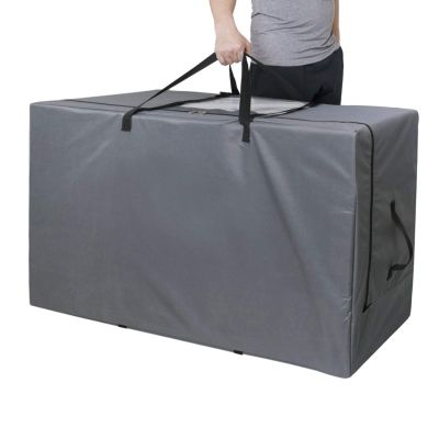 Cuddly Nest Folding Mattress Storage Bag - Heavy Duty Carry Case for Tri-Fold Guest Bed (Fits 6" Queen Mattress,Grey)