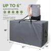 Cuddly Nest Folding Mattress Storage Bag - Heavy Duty Carry Case for Tri-Fold Guest Bed (Fits 6" Queen Mattress,Grey) view 3