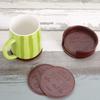 Funny Coasters, Thipoten 6 Pcs Leather Coasters with Holder, Perfect Housewarming Hostess Gifts, Protect Furniture from Water Marks Scratch and Damage(6Pcs, Coffee) view 4