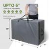 Cuddly Nest Folding Mattress Storage Bag - Heavy Duty Carry Case for Tri-Fold Guest Bed (Fits 6" Twin & Twin XL Mattress,Grey) view 3
