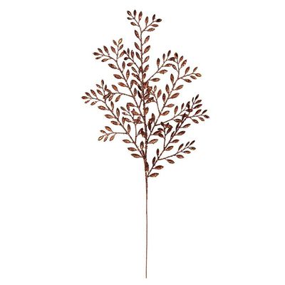 Vickerman 555781-25" Chocolate Ruscus Glitter Jewel Spray (12 pack) (L186075)
