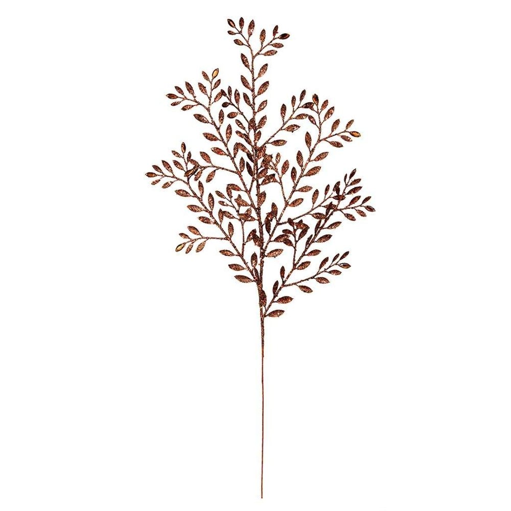 Vickerman 555781-25" Chocolate Ruscus Glitter Jewel Spray (12 pack) (L186075)