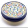 ART ESCUDELLERS Wall Plate Model 22, Decorative Ceramic Plate for Hanging Handpainted with The Dry Rope (cuerda seca) Technique Blue. 17cm Diameter. view 2