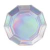 Beistle Pack of 12 Silver Iridescent Decagon Party Paper Plates 7 view 1
