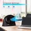 BLACK+DECKER 7-Inch Portable Turbo Fan, 3-Speed Settings, Desktop Personal Cooling for Table with 90 Tilt Angle Fan Head, Lightweight for Bedroom or Office, BFTU107, Black view 3