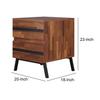 Benjara, Brown and Black Benzara Wooden End Table with Angled Leg Support view 3